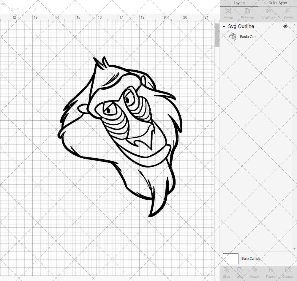 Rafiki - The Lion King 002, Svg, Dxf, Eps, Png - SvgShopArt