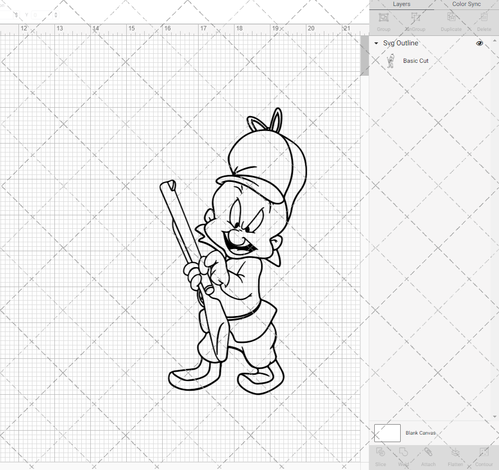 Elmer Fudd - Looney Tunes, Svg, Dxf, Eps, Png - SvgShopArt