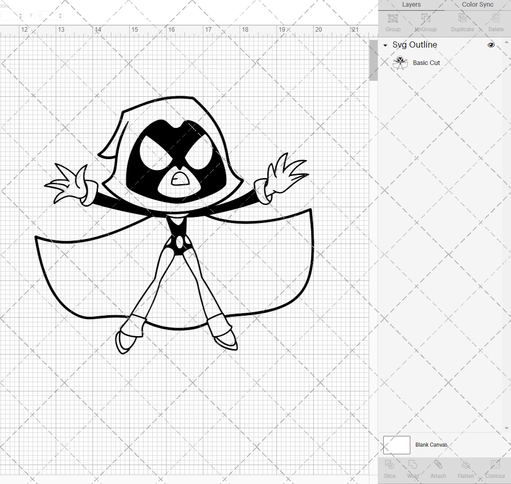 Raven - Teen Titans Go 002, Svg, Dxf, Eps, Png - SvgShopArt