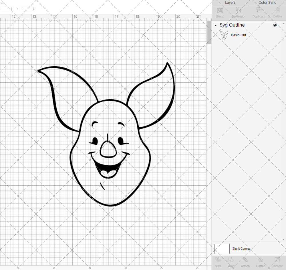 Piglet - Winnie The Pooh 004, Svg, Dxf, Eps, Png, Svg, Dxf, Eps, Png - SvgShopArt