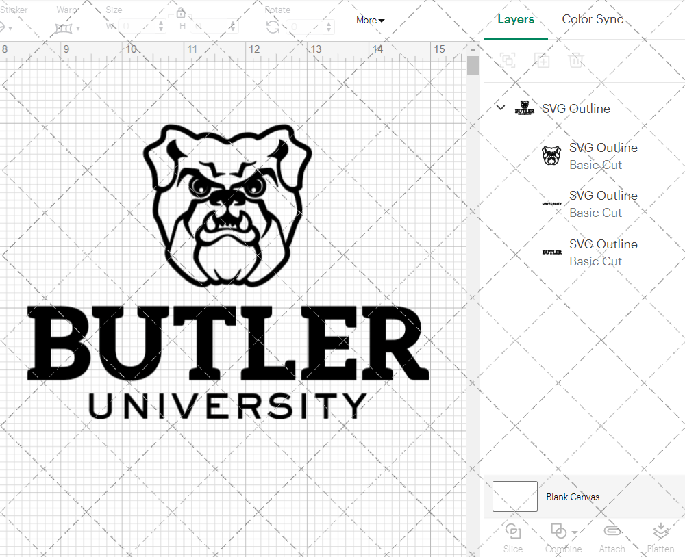 Butler Bulldogs Alternate 2015 006, Svg, Dxf, Eps, Png - SvgShopArt