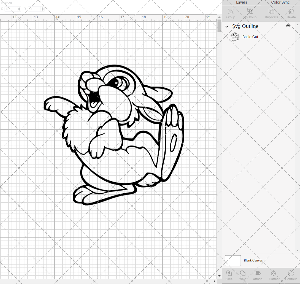 Thumper - Bambi 003, Svg, Dxf, Eps, Png - SvgShopArt