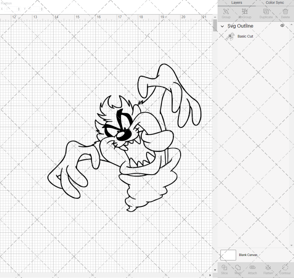 Tasmanian Devil - Looney Tunes 006, Svg, Dxf, Eps, Png - SvgShopArt
