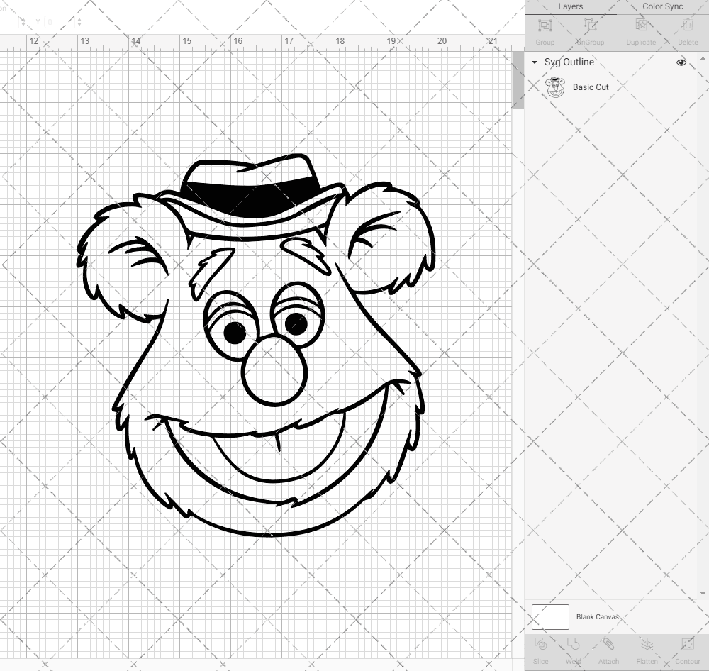 Fozzie - The Muppet 002, Svg, Dxf, Eps, Png SvgShopArt
