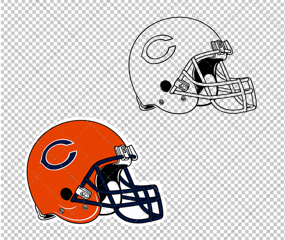 Chicago Bears Helmet 2022, Svg, Dxf, Eps, Png