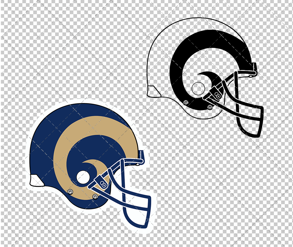 Los Angeles Rams Helmet 2016, Svg, Dxf, Eps, Png