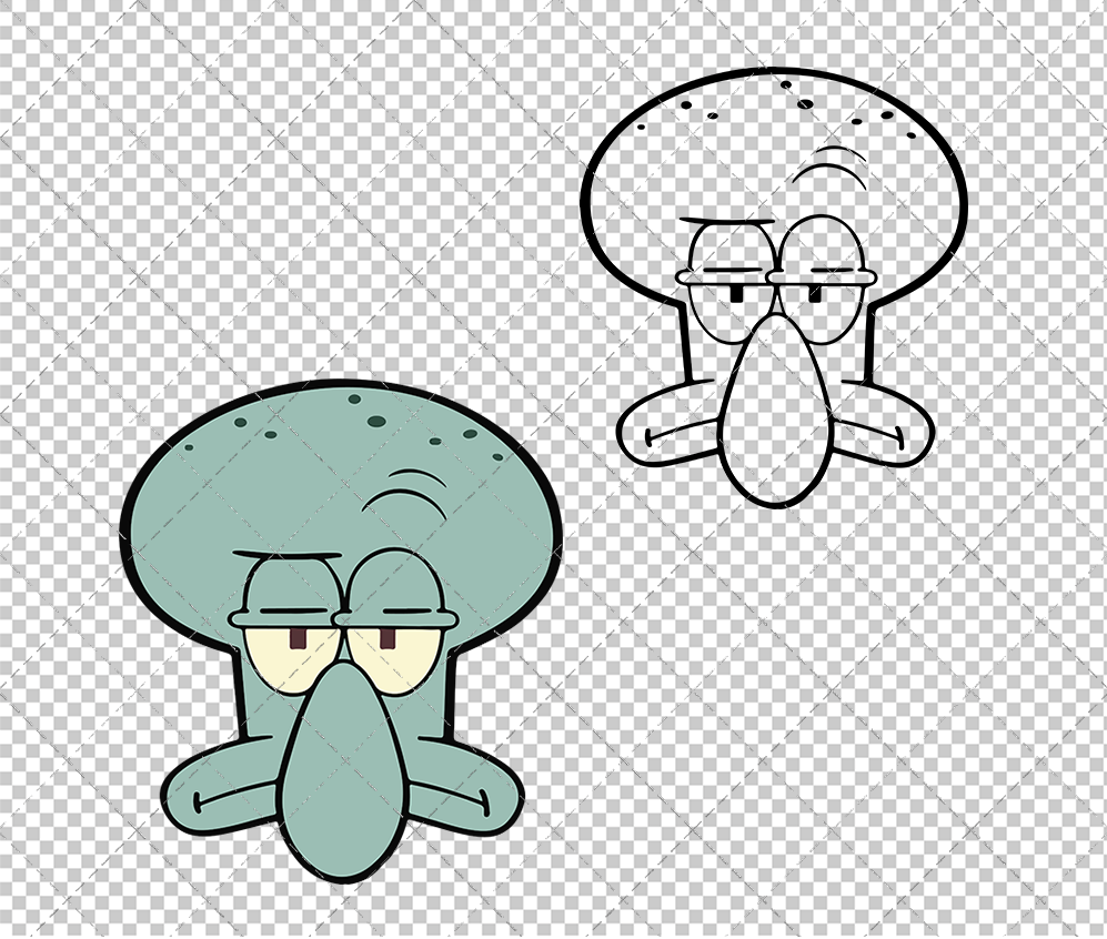 Also Squidward - SpongeBob SquarePants 003, Svg, Dxf, Eps, Png - SvgShopArt