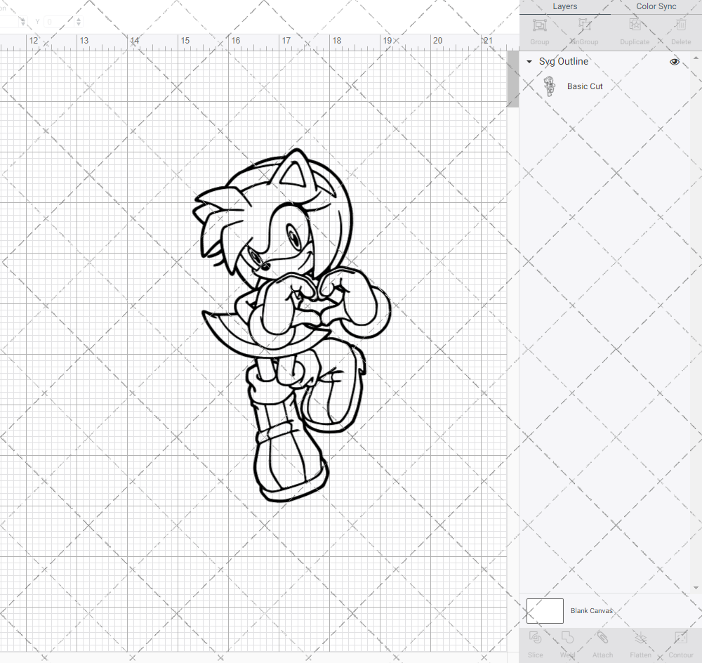 Amy Rose - Sonic the Hedgehog 004, Svg, Dxf, Eps, Png SvgShopArt