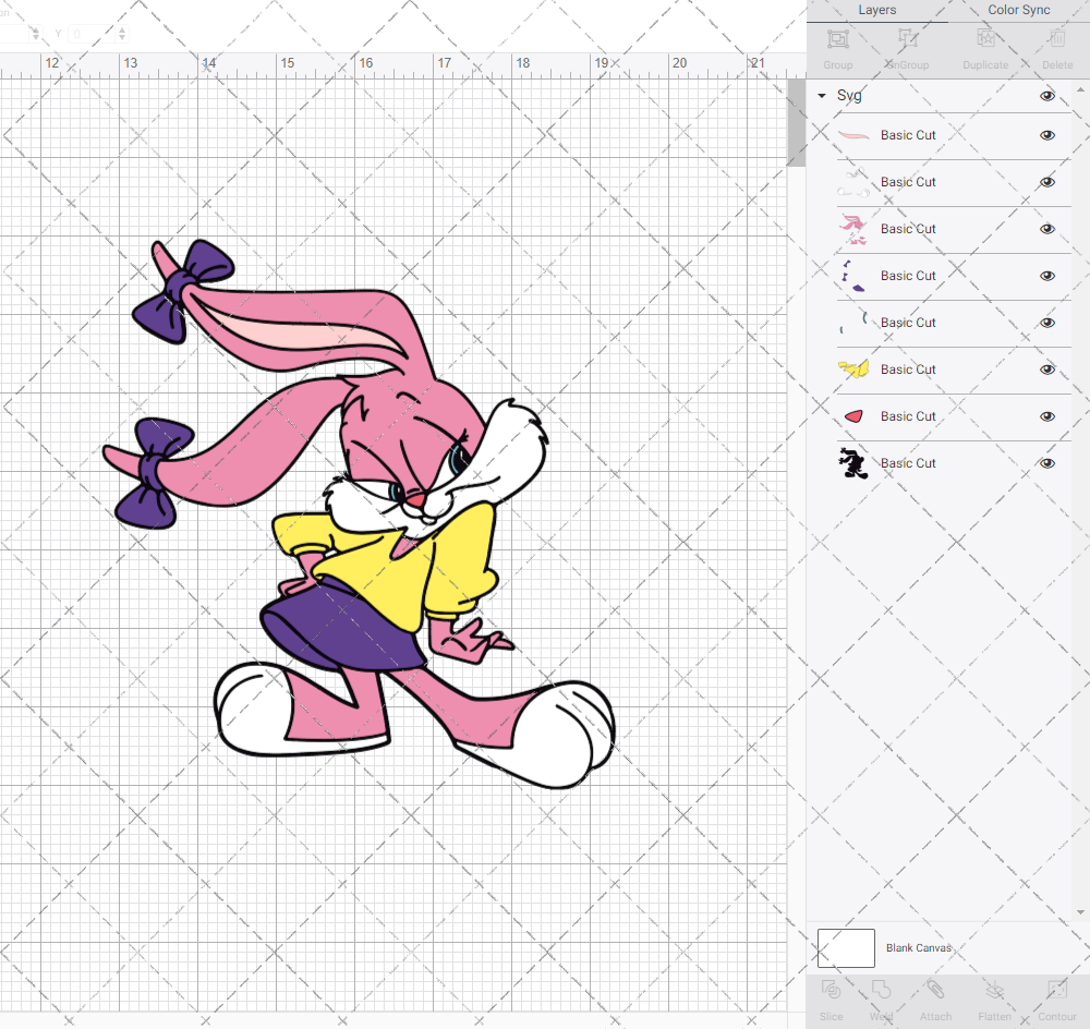 Babs Bunny - Tiny Toon Adventures, Svg, Dxf, Eps, Png - SvgShopArt