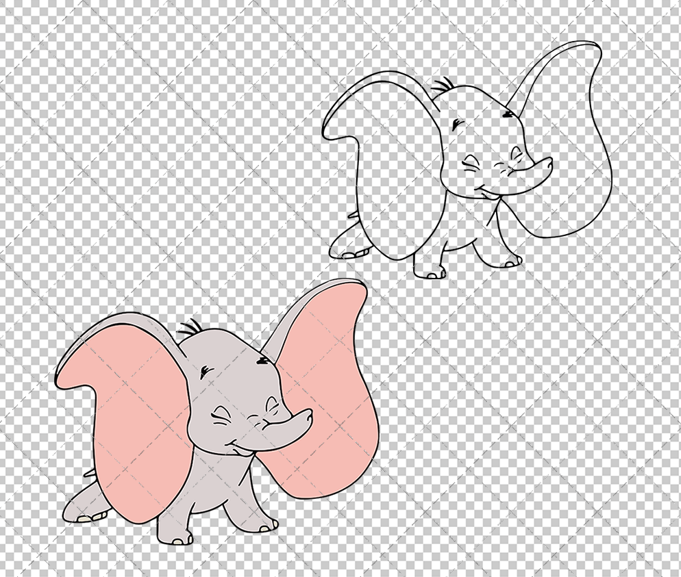 Baby Dumbo - Dumbo, Svg, Dxf, Eps, Png - SvgShopArt
