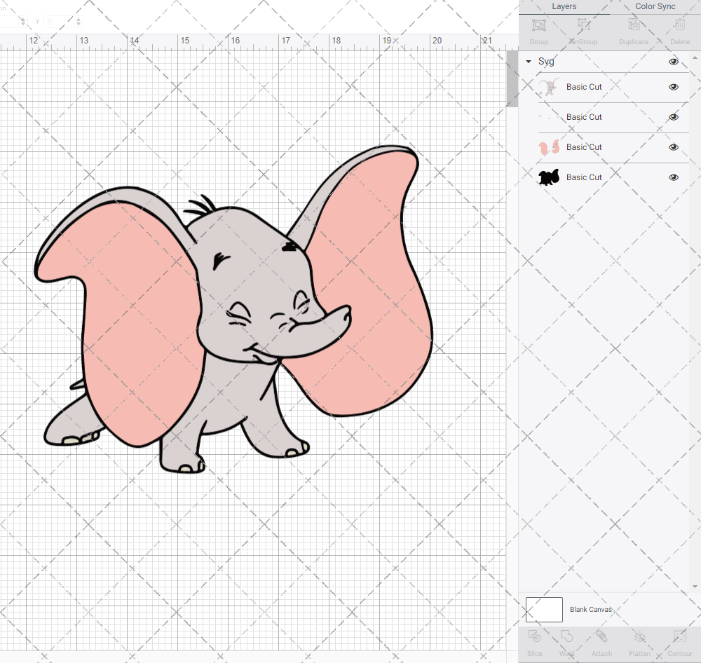 Baby Dumbo - Dumbo, Svg, Dxf, Eps, Png - SvgShopArt