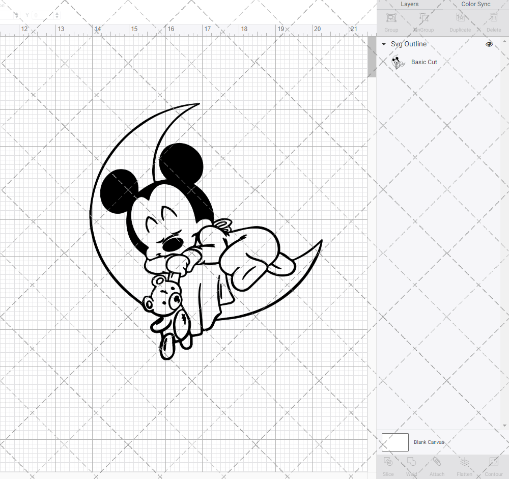 Baby Mickey Mouse 004, Svg, Dxf, Eps, Png - SvgShopArt