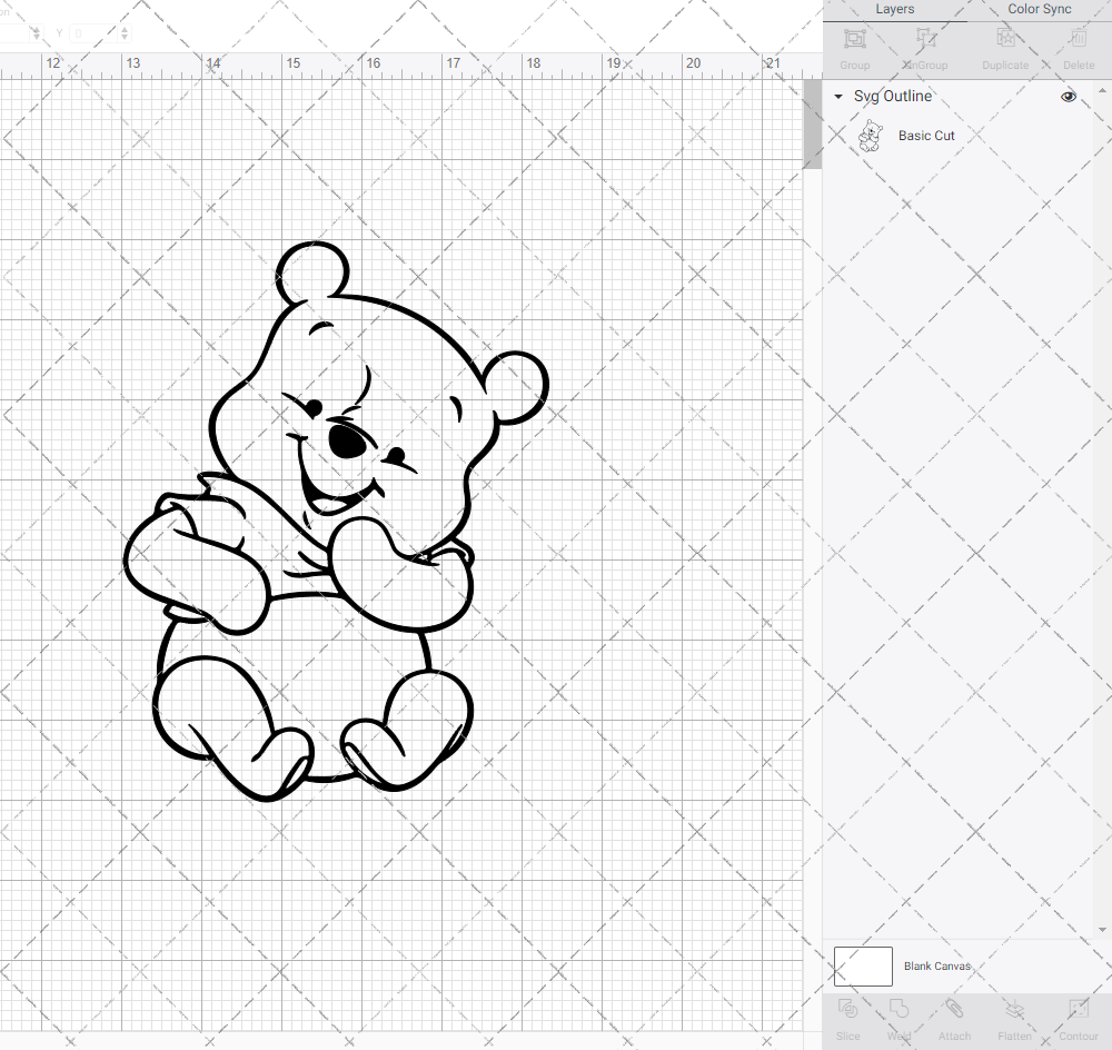 Baby Winnie The Pooh 002, Svg, Dxf, Eps, Png - SvgShopArt