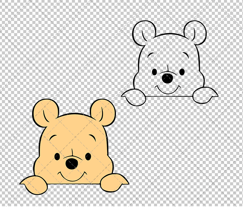 Baby Winnie The Pooh 004, Svg, Dxf, Eps, Png - SvgShopArt