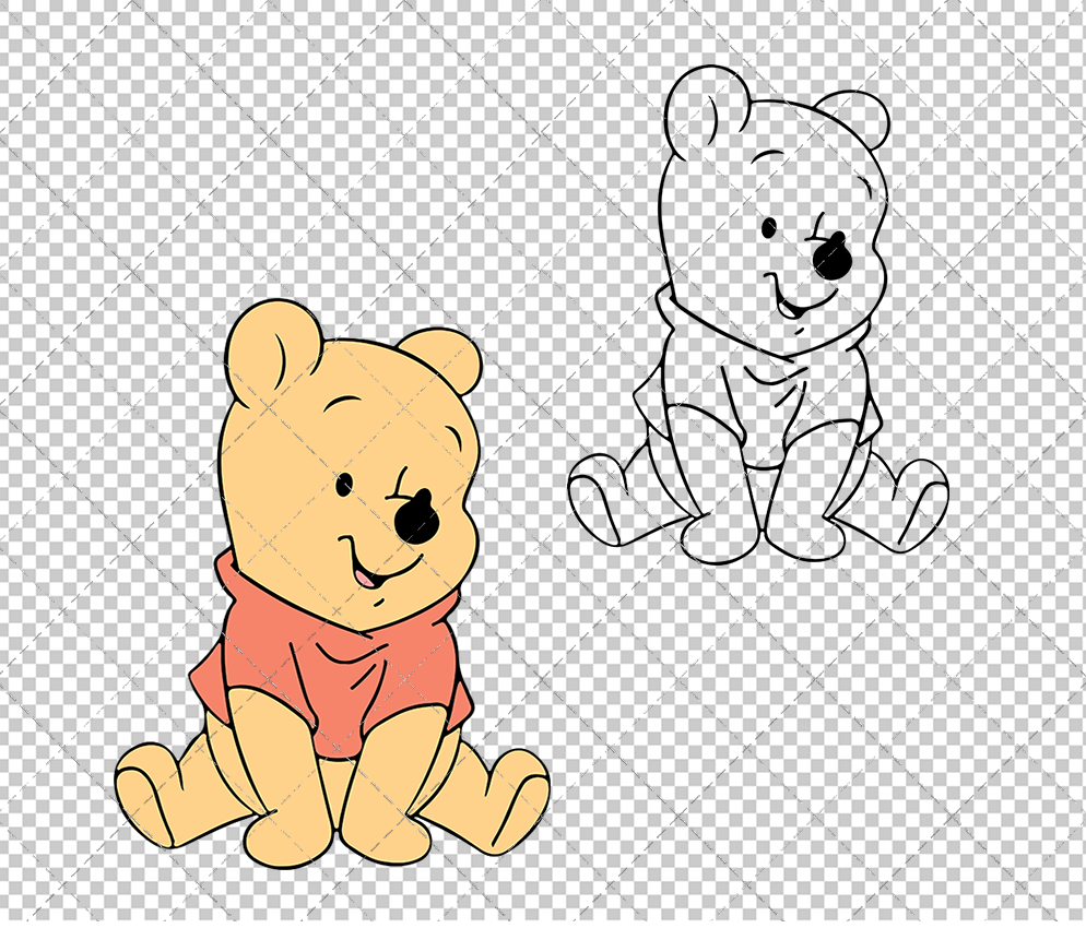 Baby Winnie The Pooh, Svg, Dxf, Eps, Png - SvgShopArt