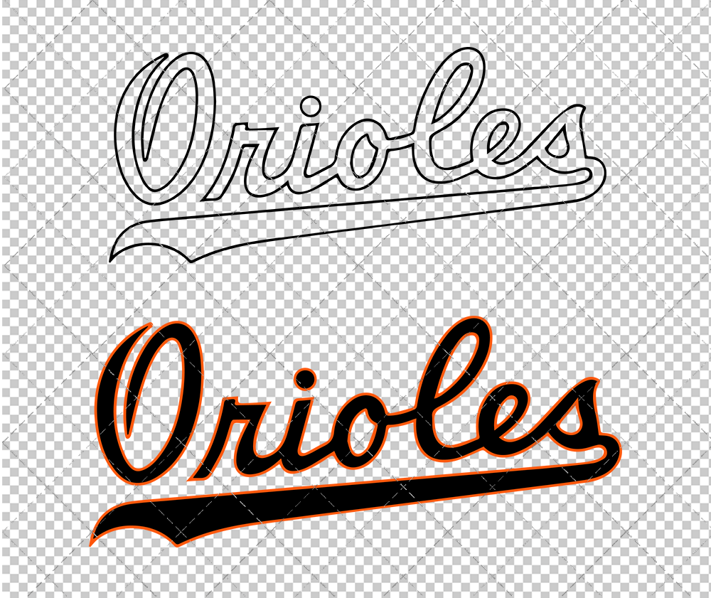 Baltimore Orioles Jersey 1954, Svg, Dxf, Eps, Png - SvgShopArt