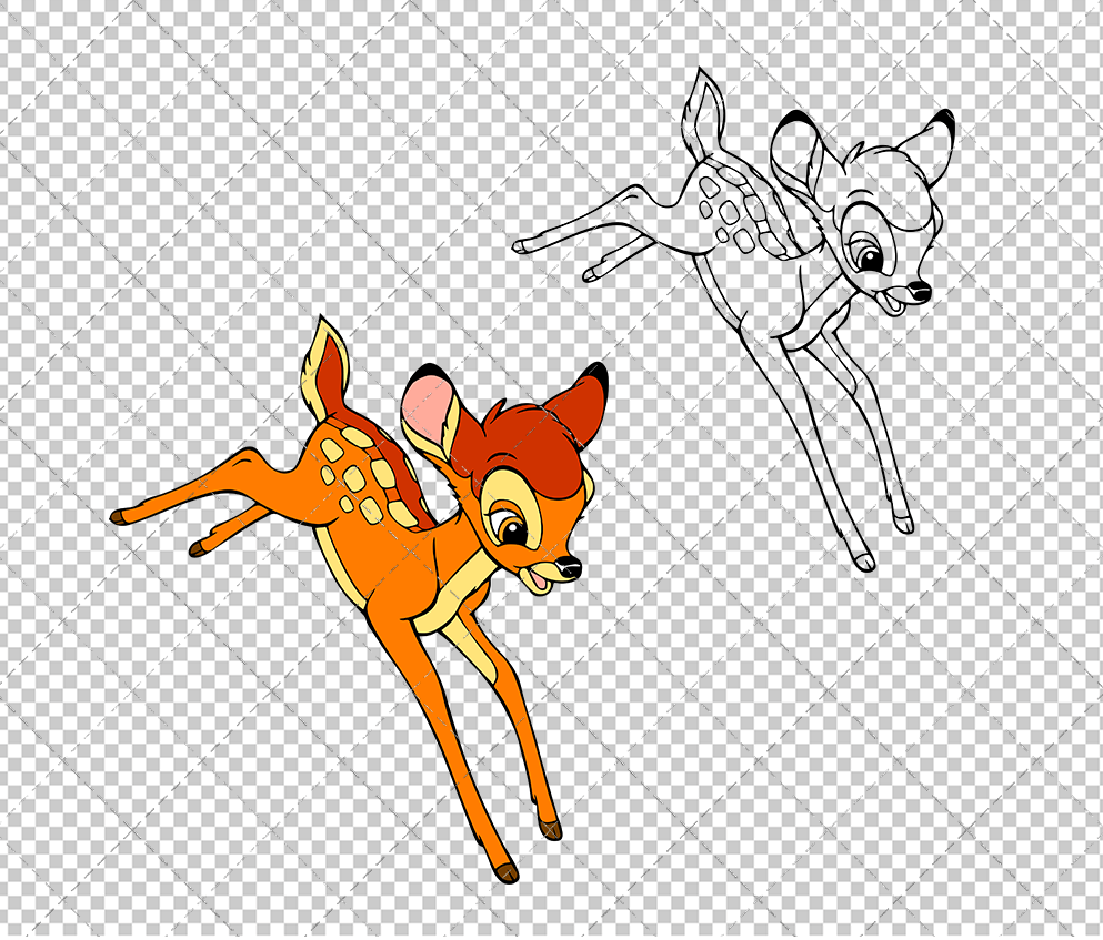 Bambi 002, Svg, Dxf, Eps, Png - SvgShopArt
