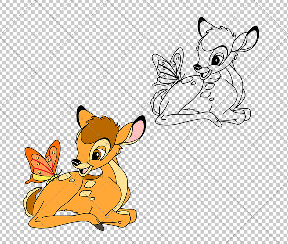 Bambi, Svg, Dxf, Eps, Png - SvgShopArt
