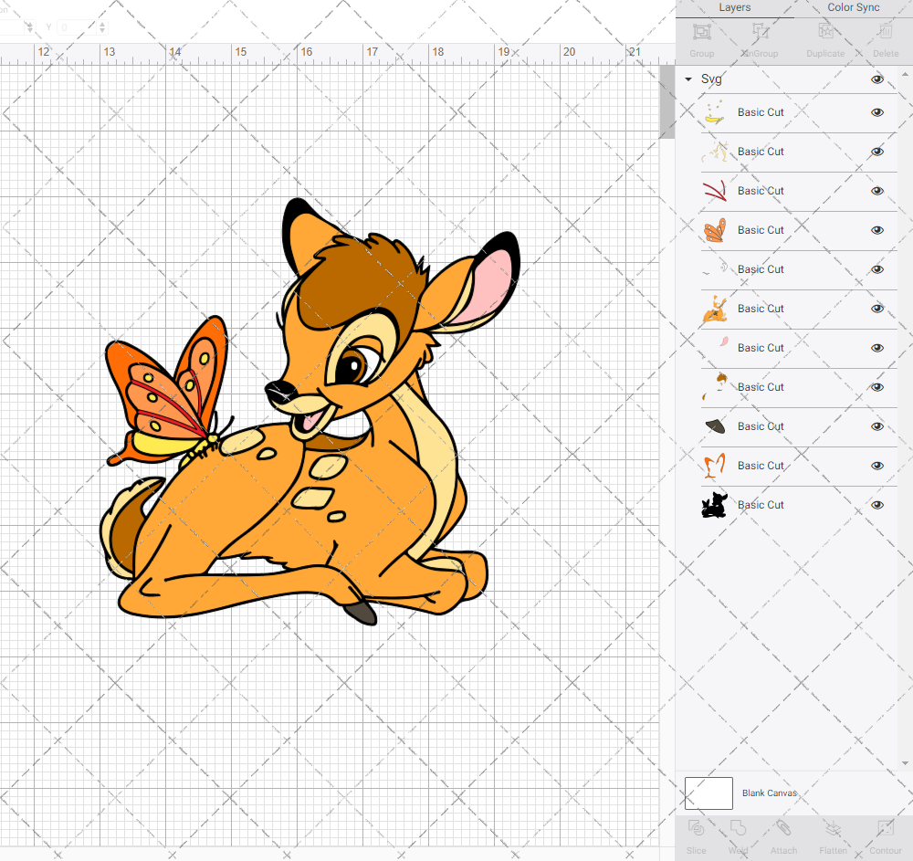 Bambi, Svg, Dxf, Eps, Png - SvgShopArt