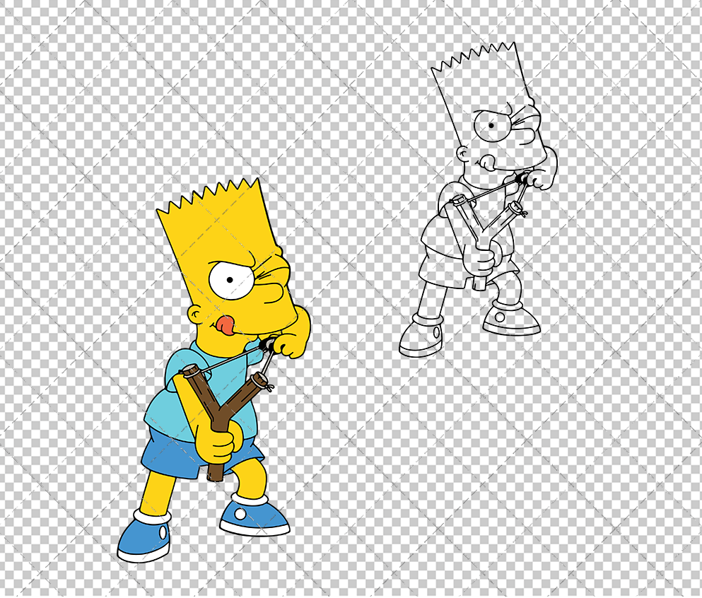 Bart Simpsons - The Simpsons 002, Svg, Dxf, Eps, Png - SvgShopArt