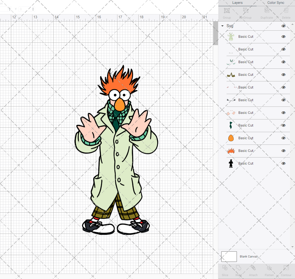 Beaker - The Muppet 002, Svg, Dxf, Eps, Png - SvgShopArt