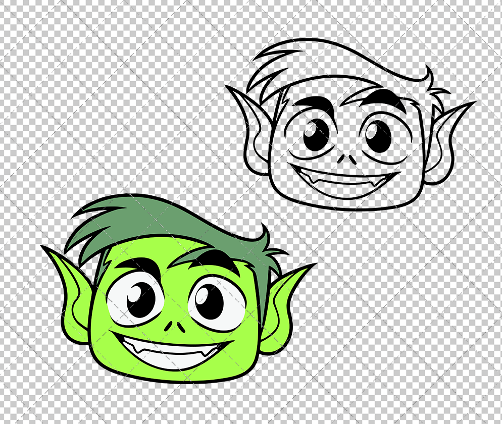 Beast Boy - Teen Titans Go, Svg, Dxf, Eps, Png - SvgShopArt