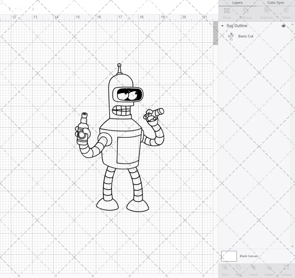 Bender - Futurama, Svg, Dxf, Eps, Png - SvgShopArt