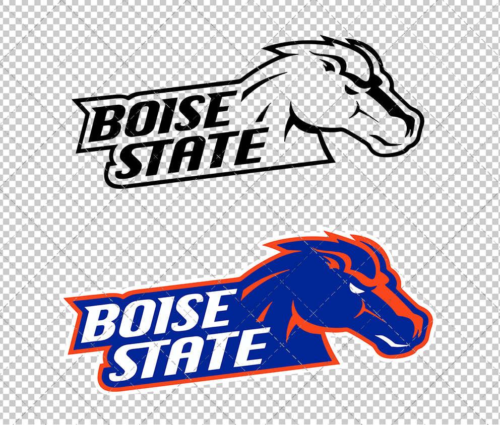 Boise State Broncos Secondary 2002, Svg, Dxf, Eps, Png