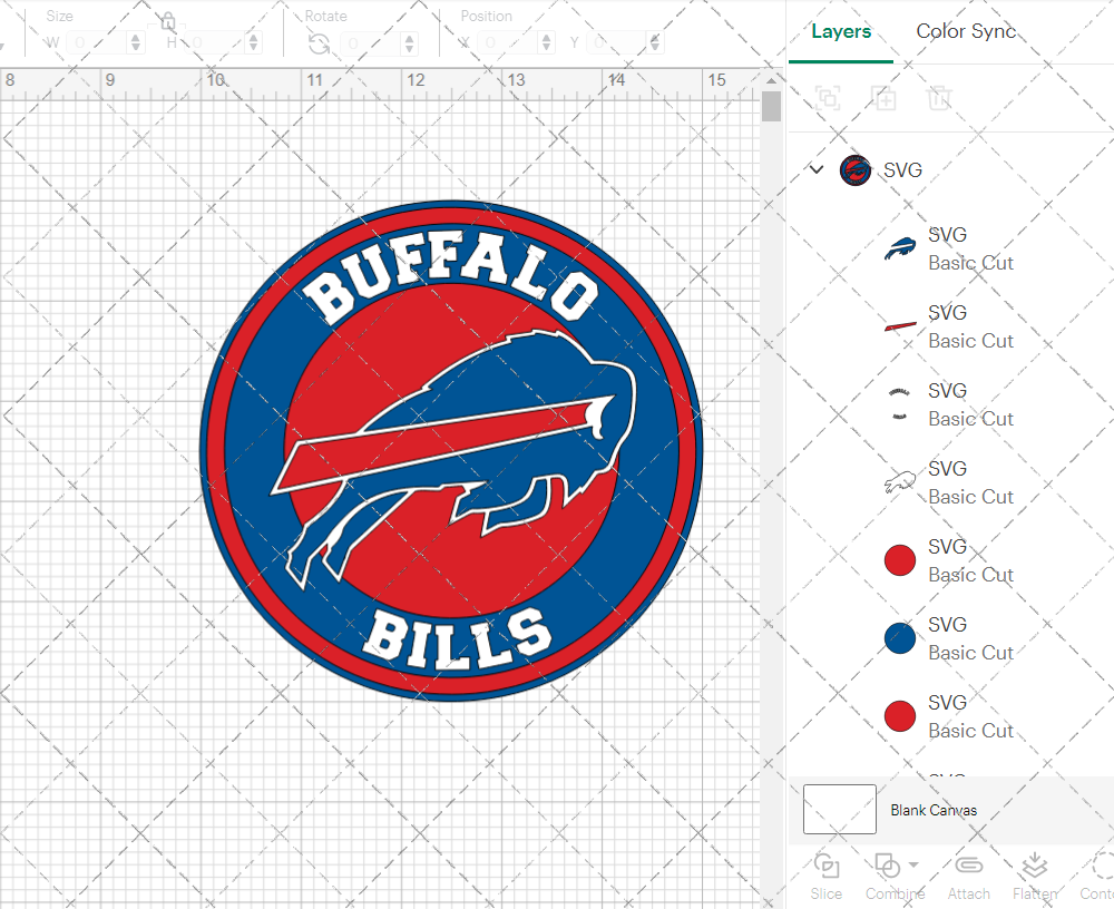 Buffalo Bills Circle 1974 003, Svg, Dxf, Eps, Png - SvgShopArt