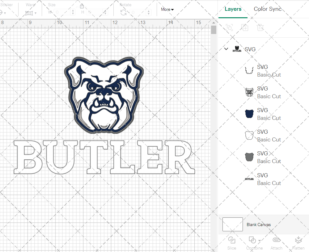 Butler Bulldogs Alternate 2015 004, Svg, Dxf, Eps, Png - SvgShopArt
