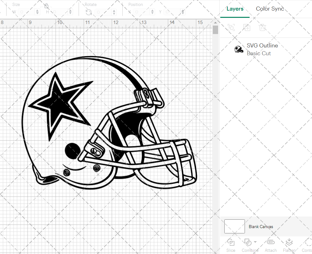 Dallas Cowboys Helmet 1971 002, Svg, Dxf, Eps, Png - SvgShopArt