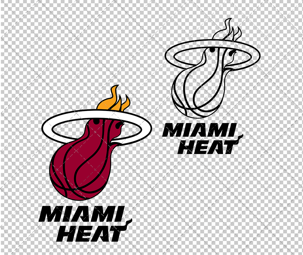 Miami Heat 2008, Svg, Dxf, Eps, Png - SvgShopArt