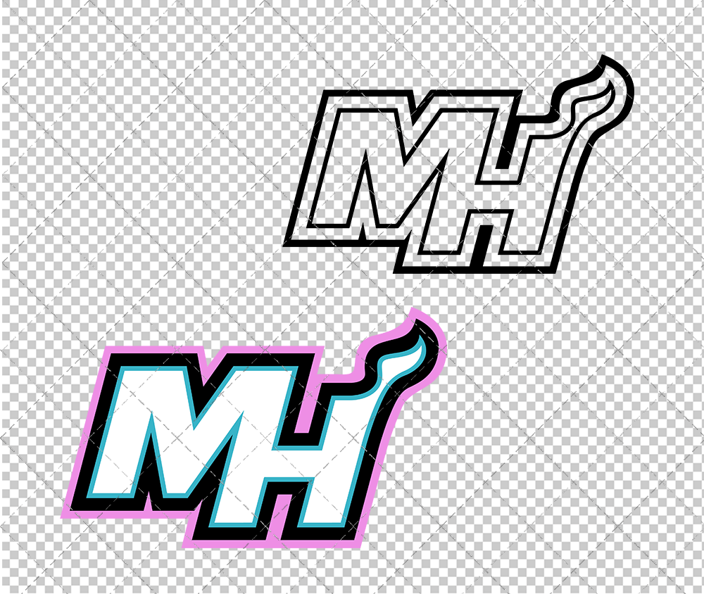 Miami Heat Vice Concept 2017 006, Svg, Dxf, Eps, Png - SvgShopArt