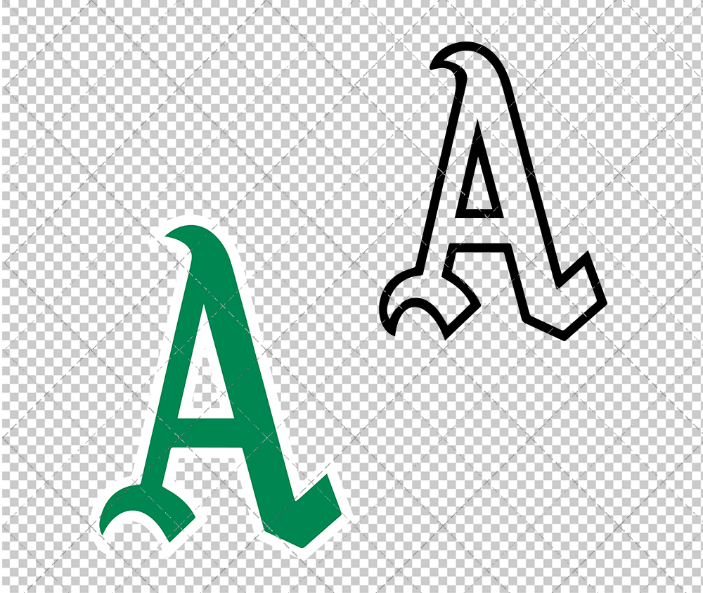 Oakland Athletics Jersey 1969 003, Svg, Dxf, Eps, Png - SvgShopArt