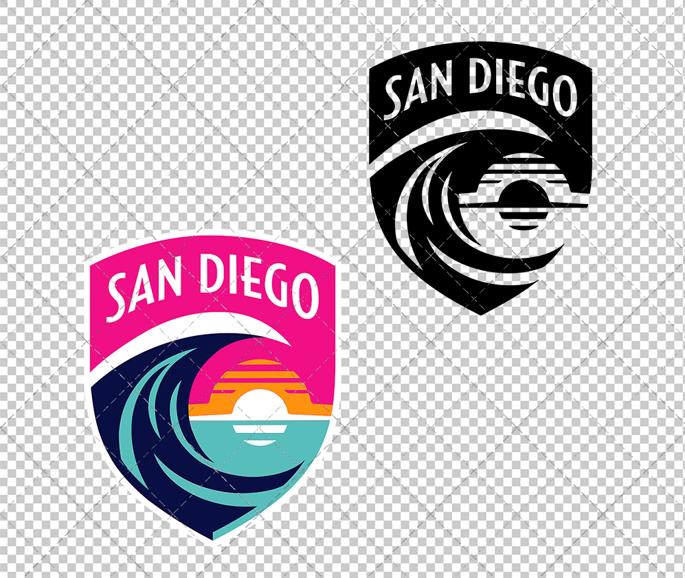 San Diego Wave FC 2022, Svg, Dxf, Eps, Png
