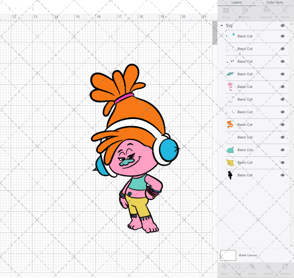 DJ Suki - Trolls, Svg, Dxf, Eps, Png - SvgShopArt