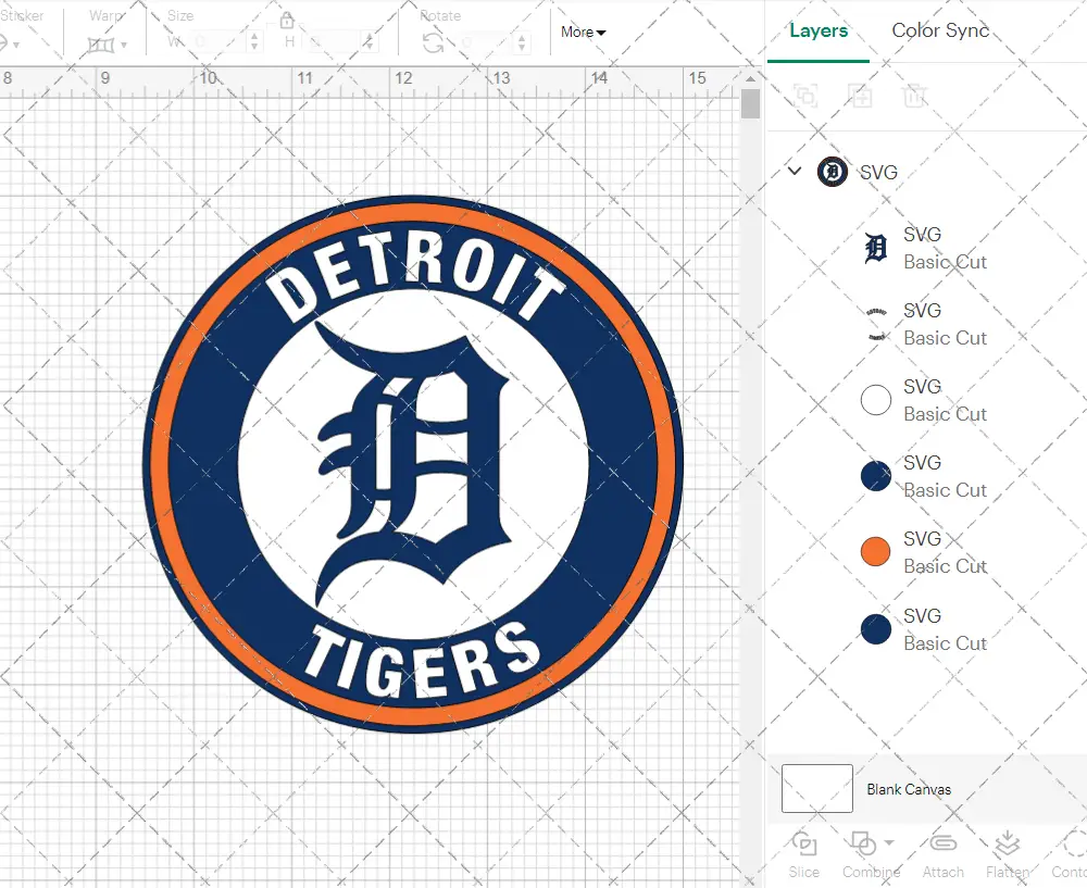Detroit Tigers Circle 2016 002, Svg, Dxf, Eps, Png - SvgShopArt