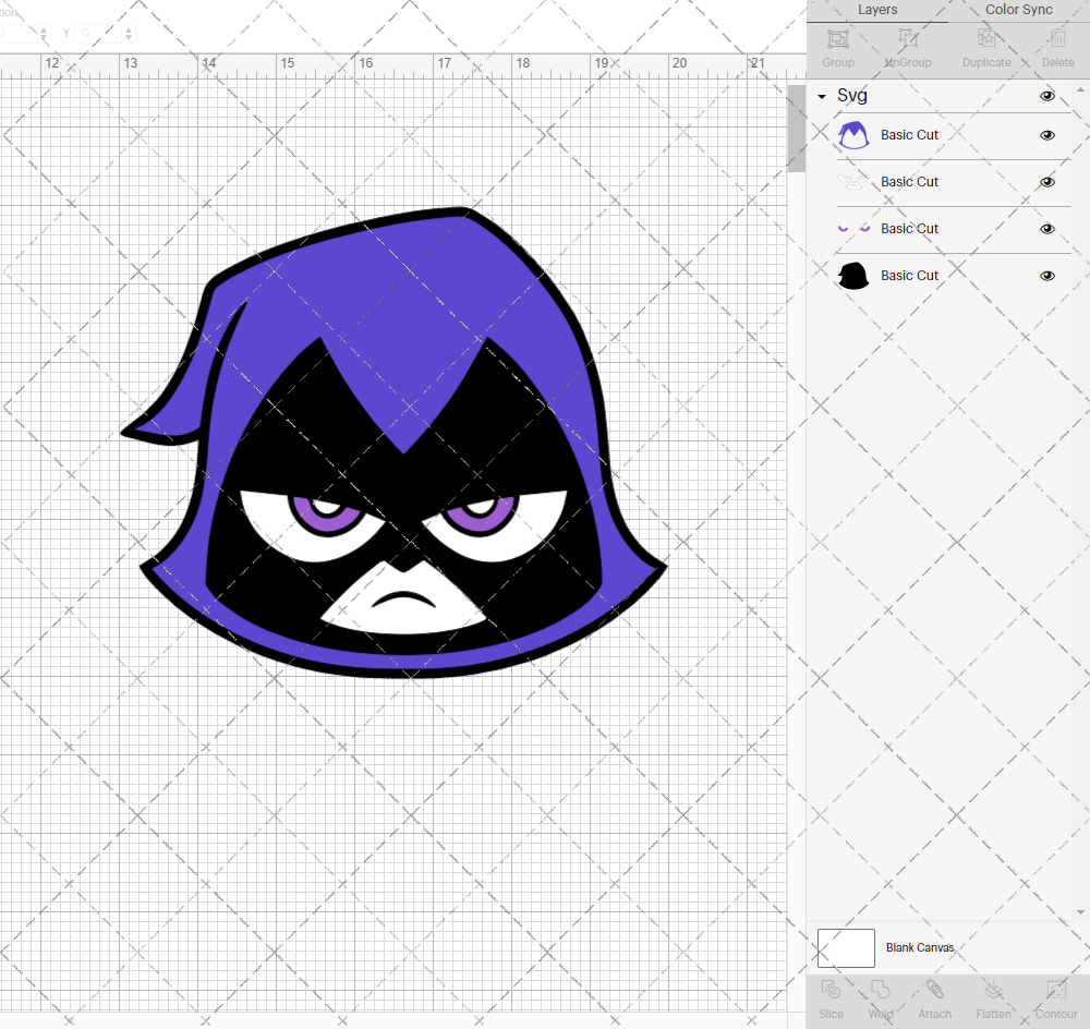 Raven - Teen Titans Go, Svg, Dxf, Eps, Png - SvgShopArt