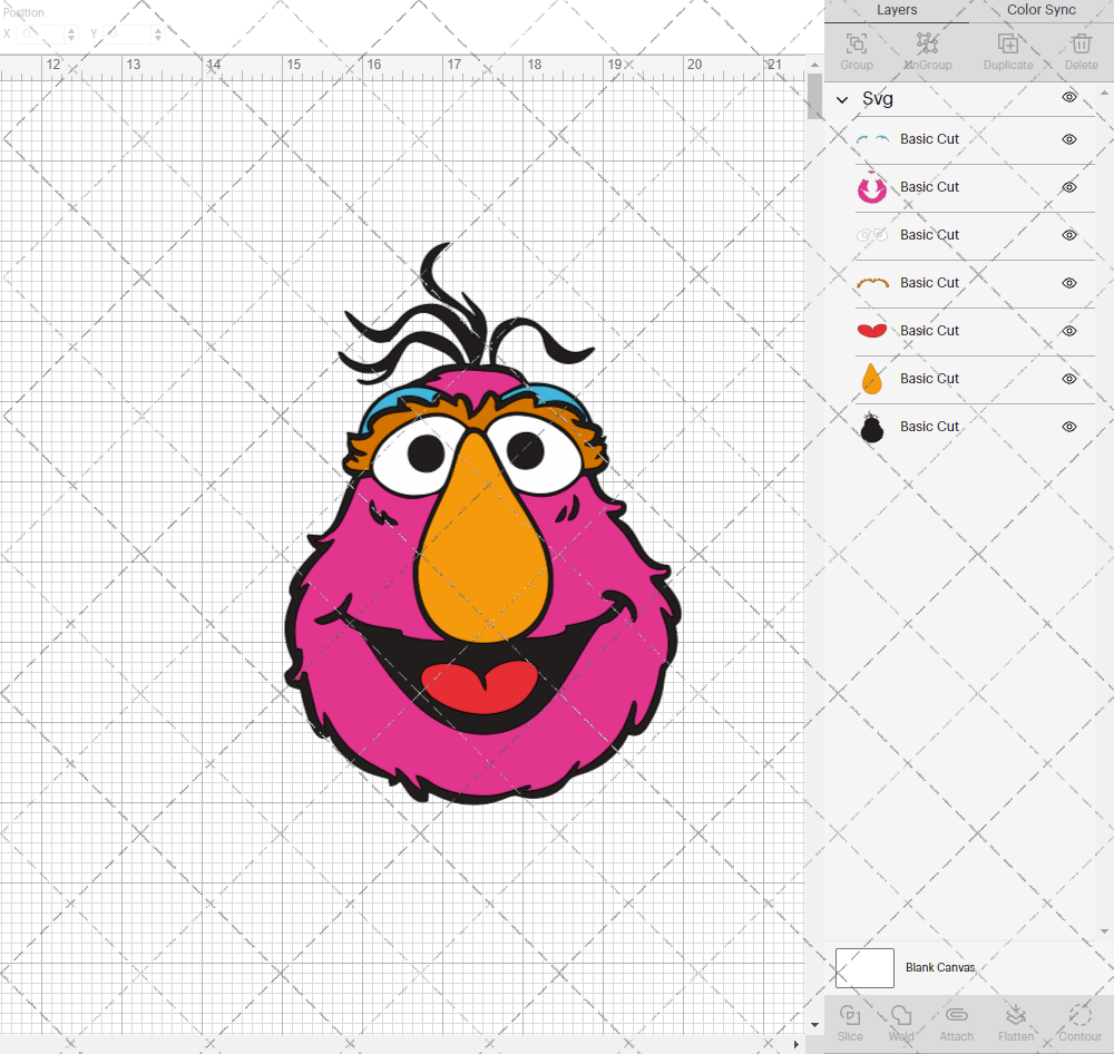 Telly Monster - Sesame Street, Svg, Dxf, Eps, Png - SvgShopArt