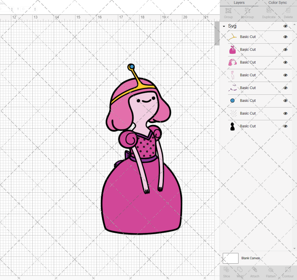 Princess Bubblegum - Adventure Time, Svg, Dxf, Eps, Png - SvgShopArt