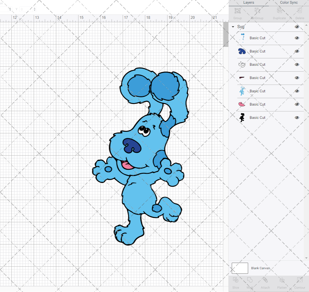 Blue - Blue's Clues 002, Svg, Dxf, Eps, Png - SvgShopArt