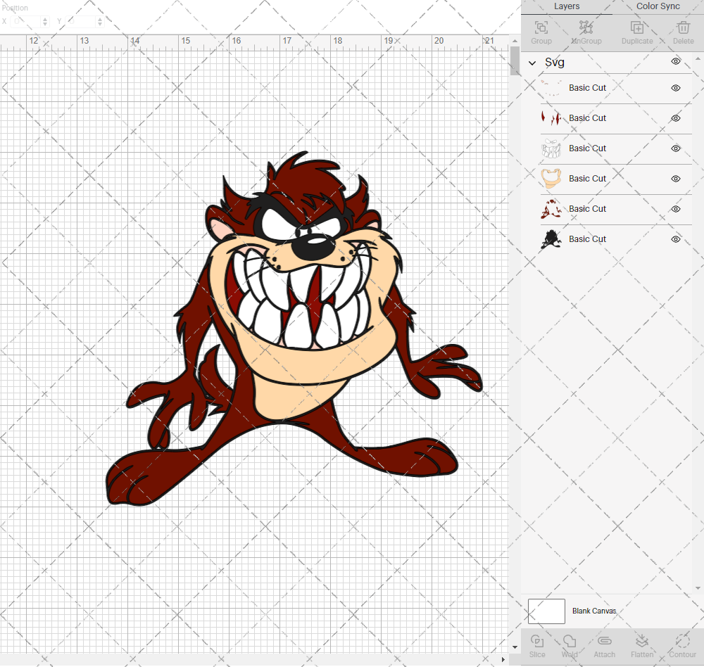 Tasmanian Devil - Looney Tunes 002, Svg, Dxf, Eps, Png - SvgShopArt