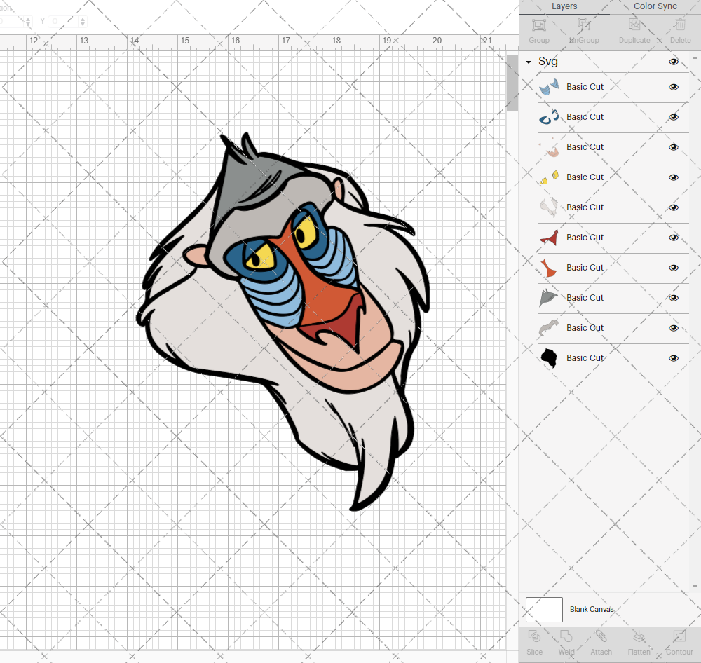 Rafiki - The Lion King 002, Svg, Dxf, Eps, Png - SvgShopArt