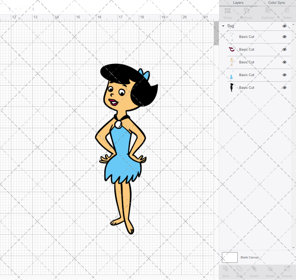 Betty Rubble - The Flintstones, Svg, Dxf, Eps, Png - SvgShopArt