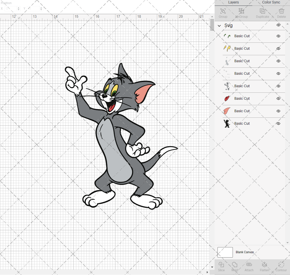 Tom - Tom and Jerry, Svg, Dxf, Eps, Png - SvgShopArt