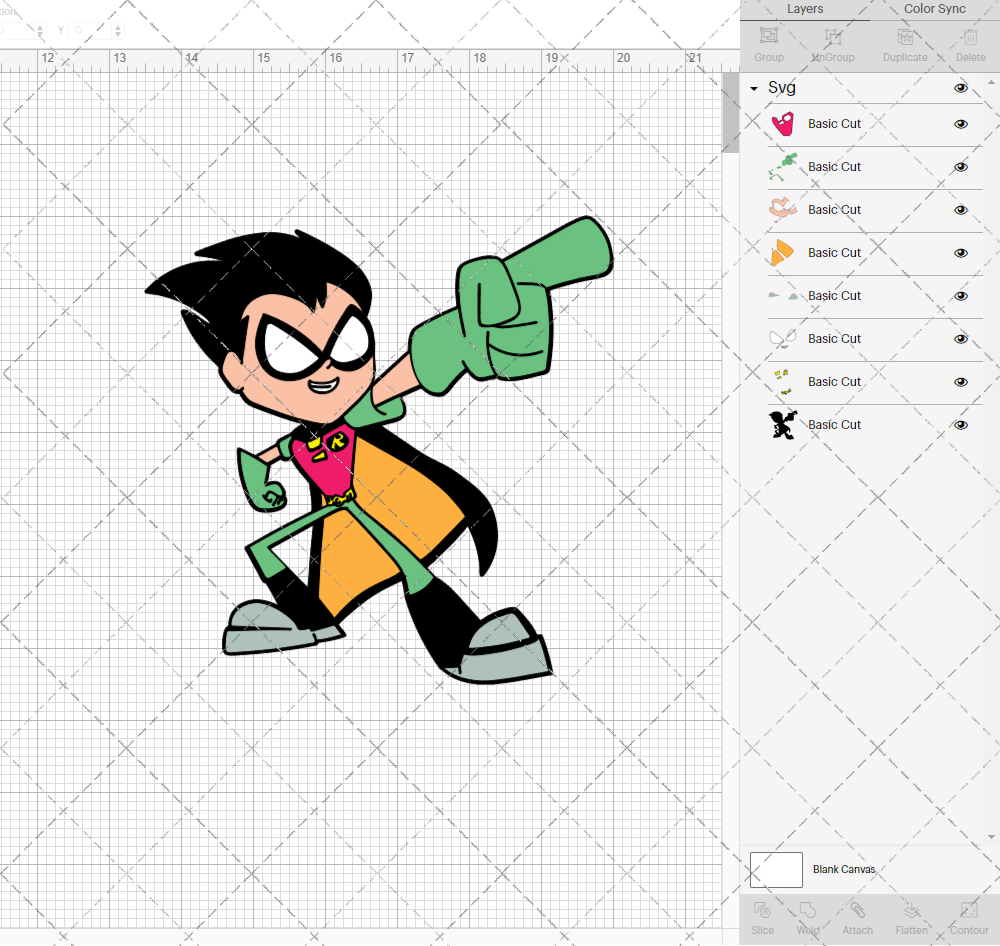 Robin - Teen Titans Go 003, Svg, Dxf, Eps, Png - SvgShopArt