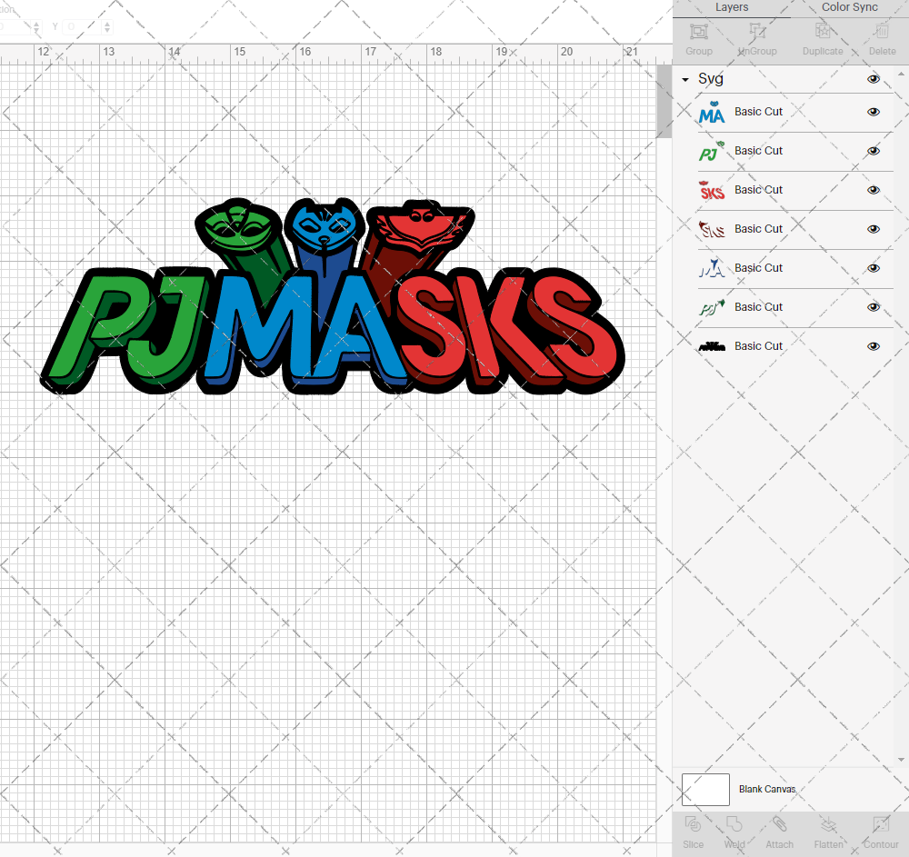 PJ Mask Logo, Svg, Dxf, Eps, Png - SvgShopArt