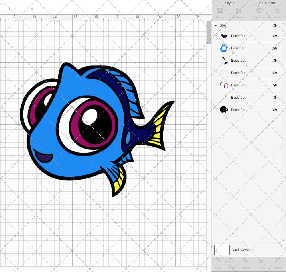 Dory - Finding Dory 003, Svg, Dxf, Eps, Png - SvgShopArt