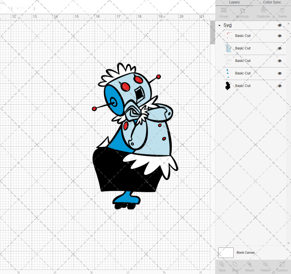 Rosie the Robot - The Jetsons, Svg, Dxf, Eps, Png - SvgShopArt