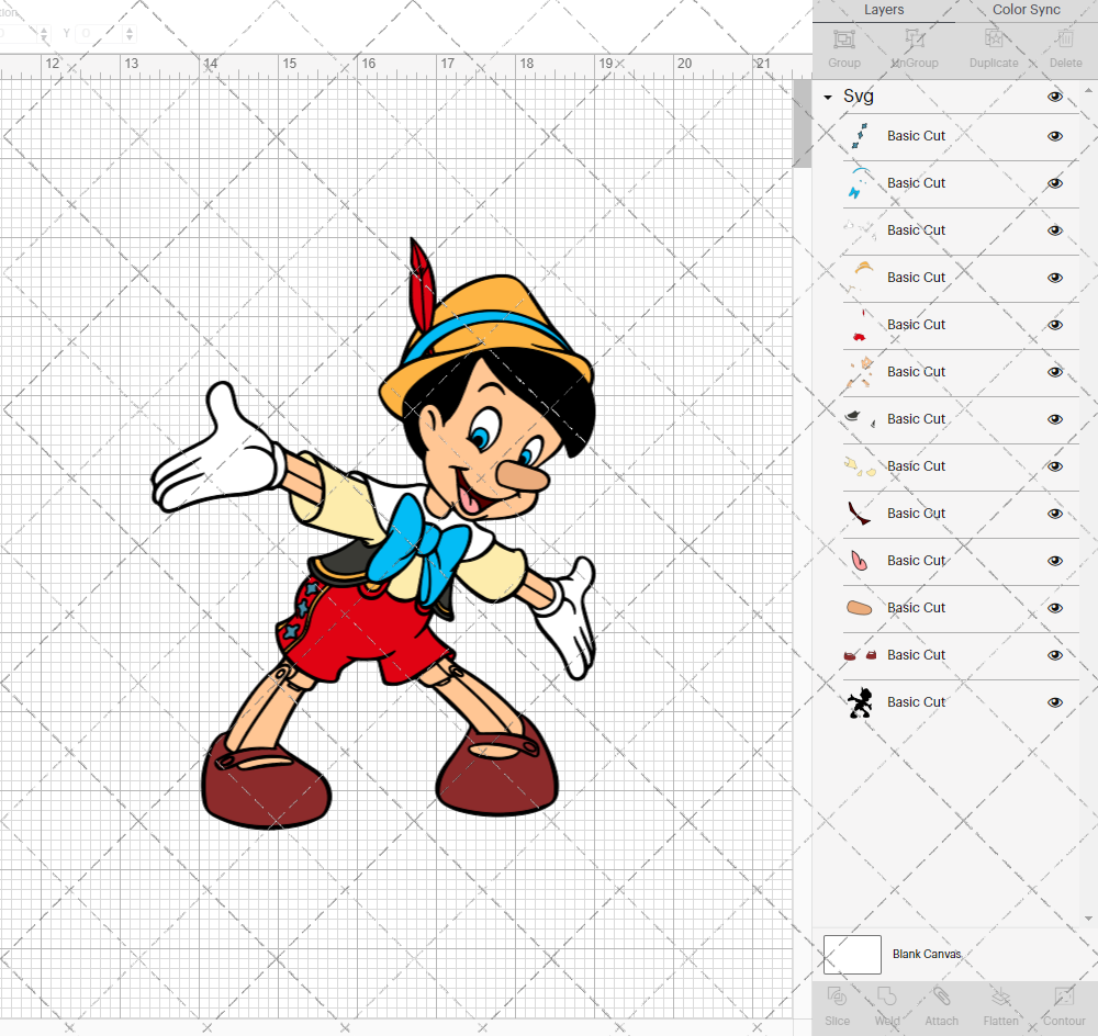 Pinocchio 002, Svg, Dxf, Eps, Png - SvgShopArt